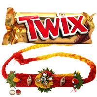 Captivating Single Rakhi With Twix to Rakhi-to-canada.asp