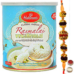 Attractive Rakhi & Toothsome Haldiram Rasmalai. to Rakhi-to-canada.asp