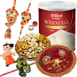 Charming Combo Of Bhaiya Bhabhi Rakhi Set, 2 Kid R... to Gudalur (nilgiris)