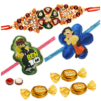 Alluring Bhaiya Rakhi With Kid Rakhis to Rakhi-to-canada.asp