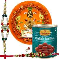 Rakhi Thali Rakhi and Gulab Jamun to Rakhi-to-canada.asp