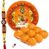 Boondi Ladoo Thali with Rakhi to Rakhi-to-canada.asp