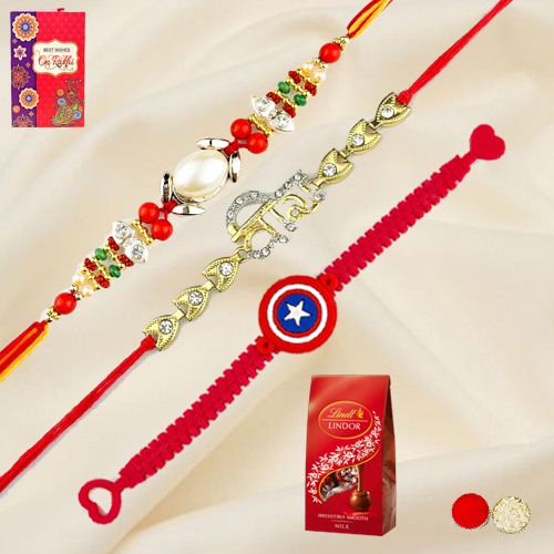 Designer Threads N Kids Rakhi with Lindt to Cooch Behar