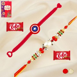 Kids n Pearl Divine Rakhi with Kit Kat to Rakhi-to-canada.asp