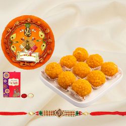 Rakhi n Thali with Boondi Magic to Canada-rakhi-thali.asp