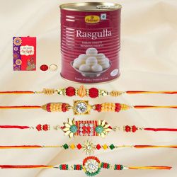 Savoury Rasgulla N Rock-on Rakhi Combo to Rakhi-to-canada.asp