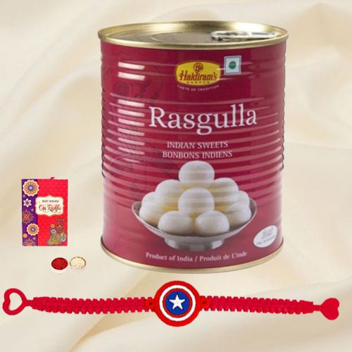 Rasgulla Shining N Captain America Rakhi to Nipani