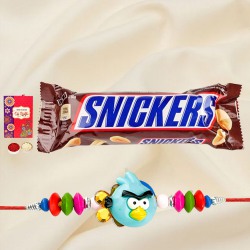 Unleash Snickers N Angry Bird Rakhi for Kids to Canada-rakhi-chocolates.asp