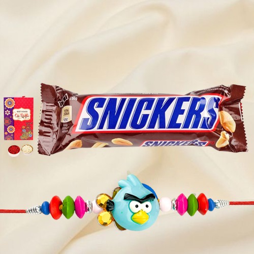 Unleash Snickers N Angry Bird Rakhi for Kids to Marmagao