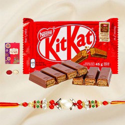 Heavenly Pearl N Kitkat Rakhi to Canada-rakhi-chocolates.asp