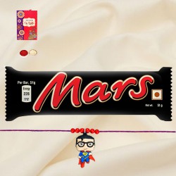 Dude SuperMan Rakhi N Mars to Canada-rakhi-chocolates.asp