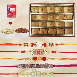 Gracious Rakhi Combo with Sweet n Nuts to Rakhi-to-canada.asp