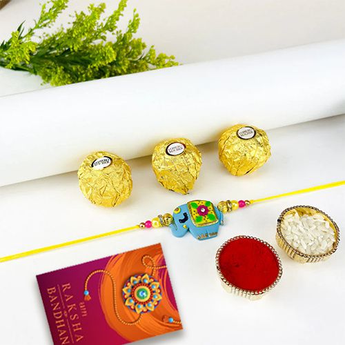 Elephant Love Rakhi Delight to Cooch Behar