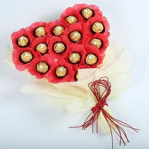 Yummy Ferrero Rocher Chocolate Bouquet to Cooch Behar