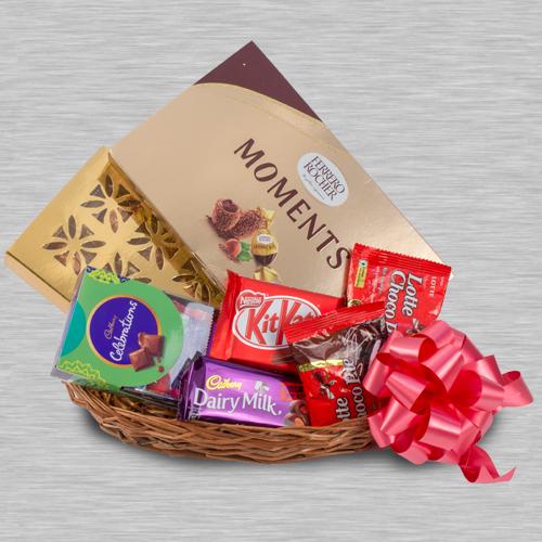 Delectable Chocolaty Gifts Basket for Kids to Marmagao