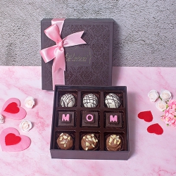 Assorted 9 piece Chocolates N Truffles Gift Box for Mom