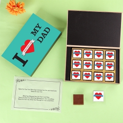 Tempting Personalized Chocolate Box for Dad to Dadra and Nagar Haveli