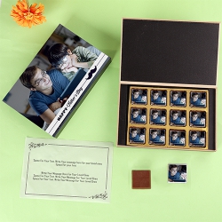 Marvelous Personalized Chocolate Treat Box for Dad to India
