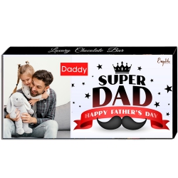 Rich N Exotic Personalized Super Dad Chocolate for Dad to Lakshadweep