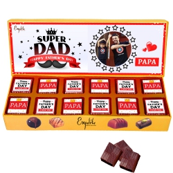 Wholesome Personalised Fathers Day Chocolate Gift from Daughter and Son