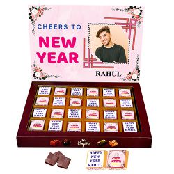Sumptuous Customized New Year Chocolates Box to India