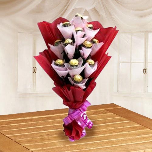 Enticing Bouquet of Ferrero Rocher Chocolate to Cooch Behar