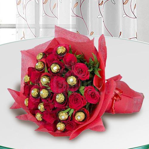 Exclusive Bouquet of Ferrero Rocher Chocolate with... to Sivaganga