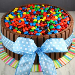 Irresistible Kitkat with Gems Topping Cake to Alwaye