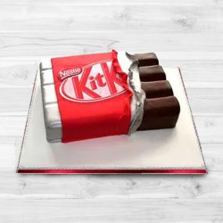Enjoyable Kitkat Shape Chocolate Cake to Ambattur