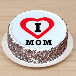 Delicious I Love Mom Black Forest Cake to Sivaganga