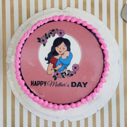 Classic Happy Mothers Day Photo Cake to Alwaye