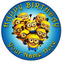 Sumptuous Minions Birthday Cake for Kids