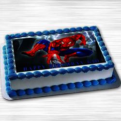 Yummy Spiderman Photo Cake