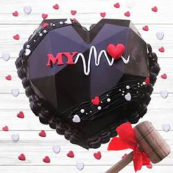 Mouth-Watering Heart Beat Pinata Cake with Hammer