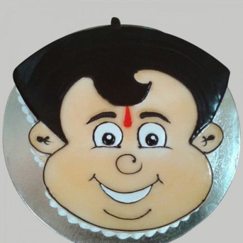 Write Name on Cute Chhota Bheem Birthday Photo Cake
