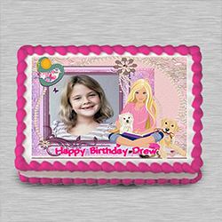 Blissful Kids Special Barbie Customized Photo Cake
