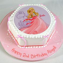Appetizing Barbie Photo Cake for Youngster