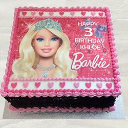Appealing Barbie Photo Cake for Little One