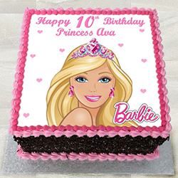 Indulgent Kids Party Special Barbie Photo Cake