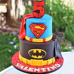 Angelic 2 Tier Super Hero Cake for Youngster
