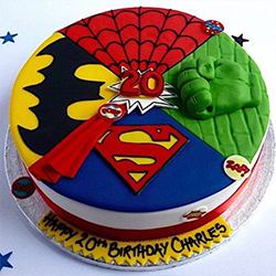 Nectarous Super Hero Egg Less Cake for Children