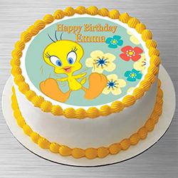 Oven-Fresh Tweety Photo Cake for Children