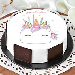 Fresh-Baked Unicorn Cake for Kids Party