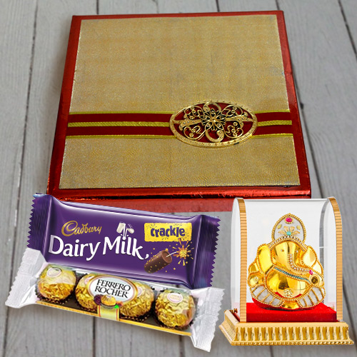 Assorted Dry Fruits N Chocolates Pack with Vighnes... to Sivaganga