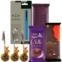 Parker Pen with Chocolates N Pen Holder Combo for Him to Uthagamandalam