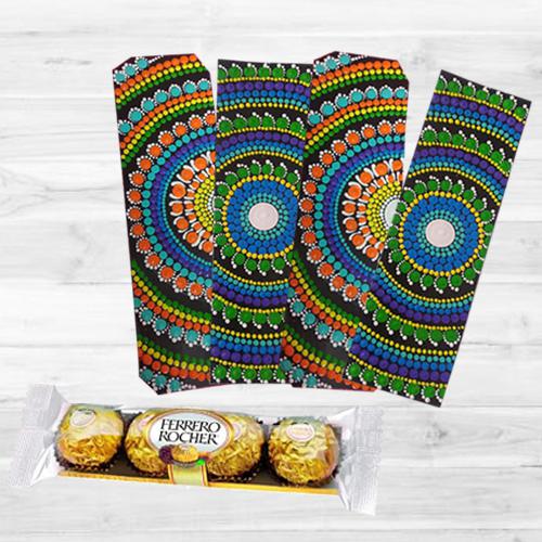 Attractive Dot Mandala Art Bookmarker with Ferrero... to Marmagao