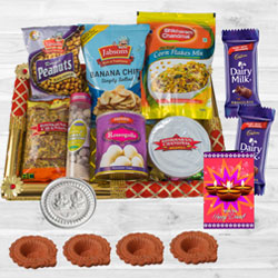 Marvelous Festive Delight Snacks Hamper for Deepawali to India