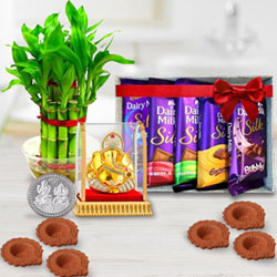 Eco-Friendly Gift of Plants, Cadbury Chocolates n Ganesh Idol for Diwali