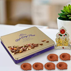 Cadbury Rich Dry Fruit Collection with Ganesh Laxmi Mandap n Diya