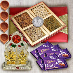 Cadbury Chocolates N Assorted Dry Fruits Diwali Gift Combo